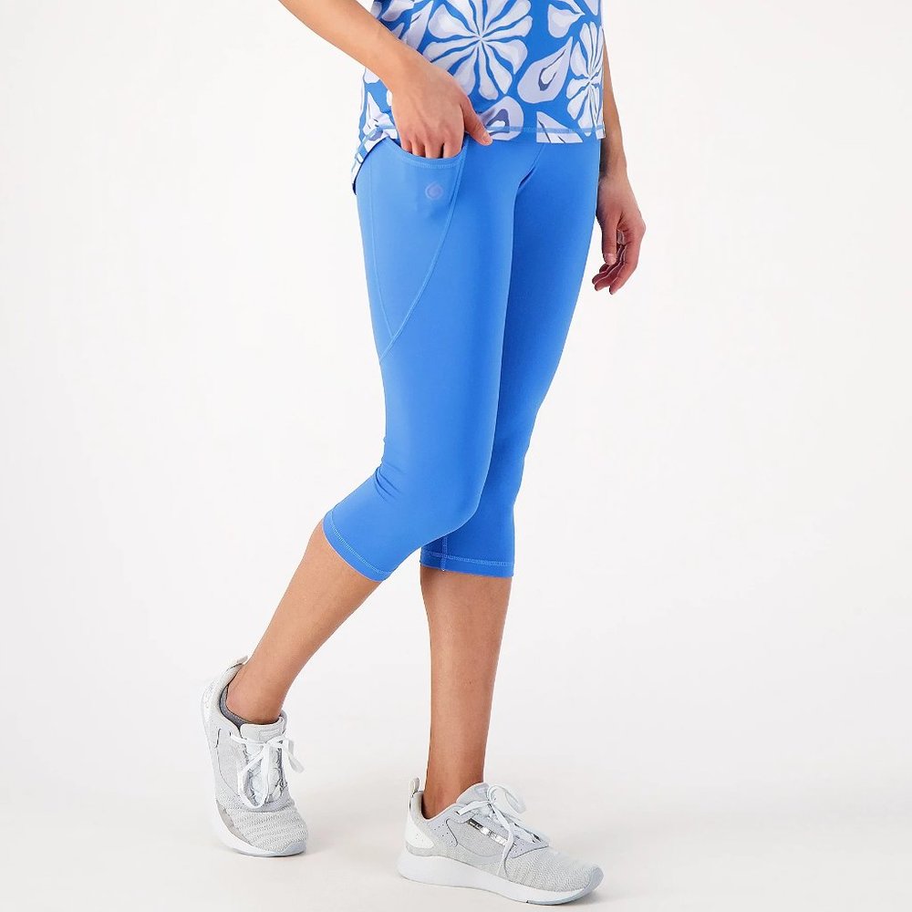 Gymwrap High-Rise Cropped Legging with Side Pockets - Bluebell (sz L) a591660